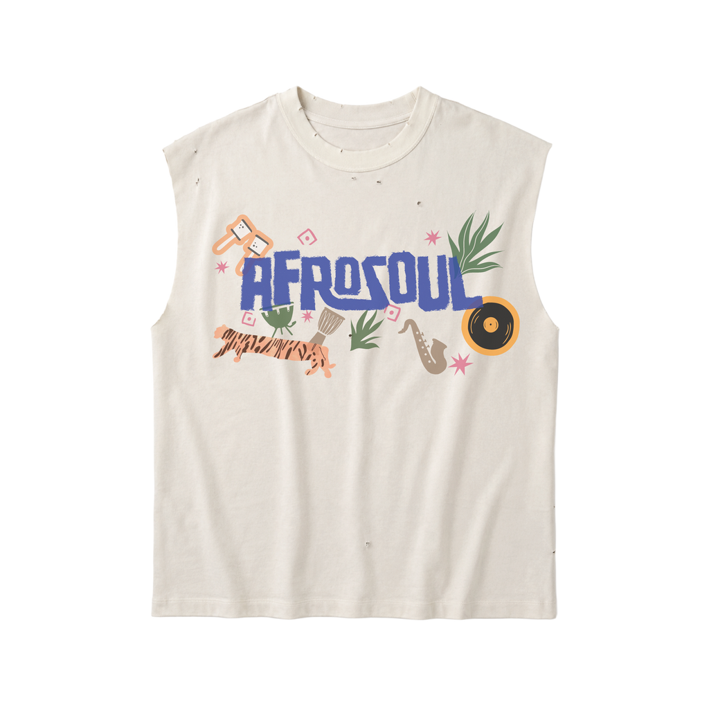 Afrosoul Collage Natural Muscle Tee