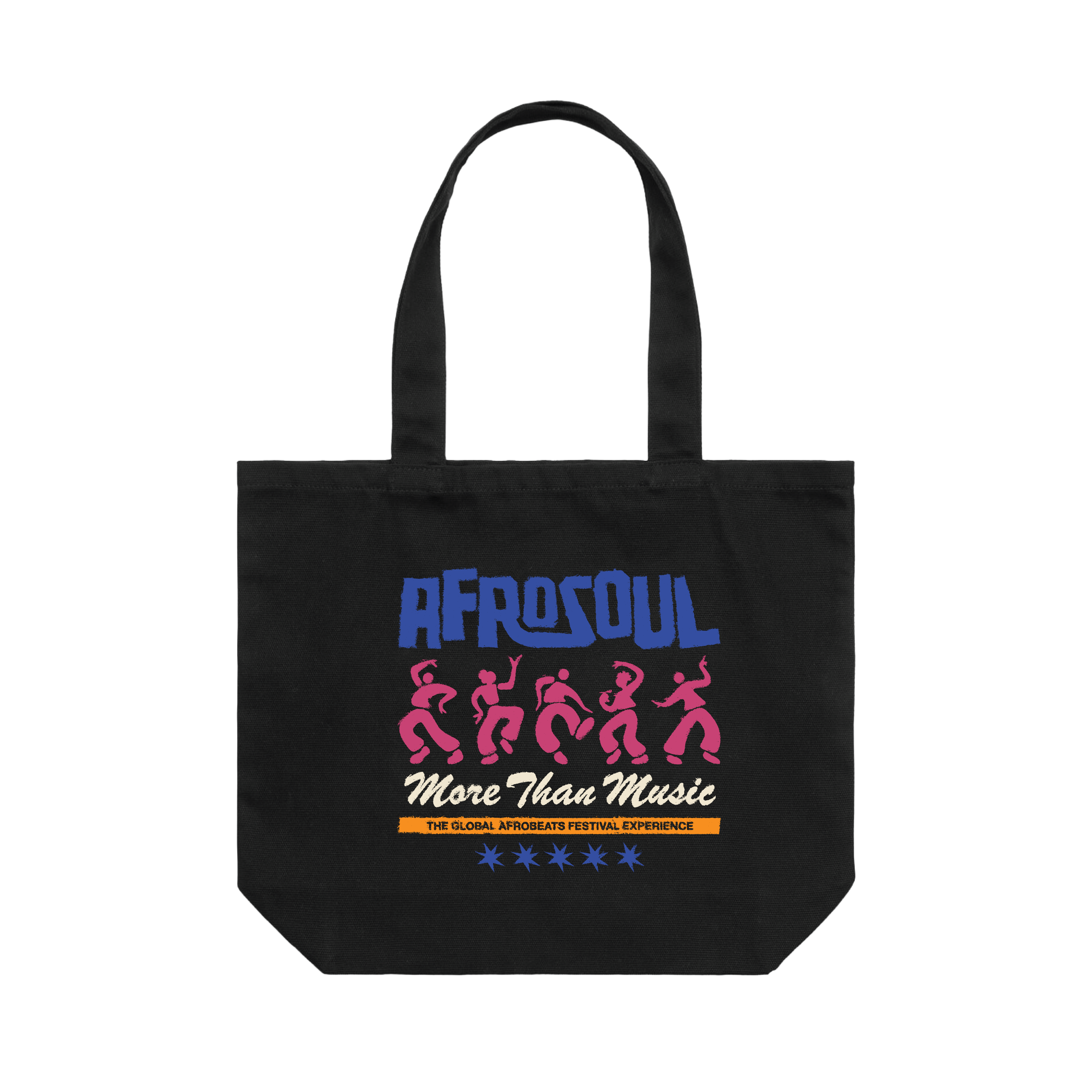 Afrosoul More Than Music Black Shoulder Tote