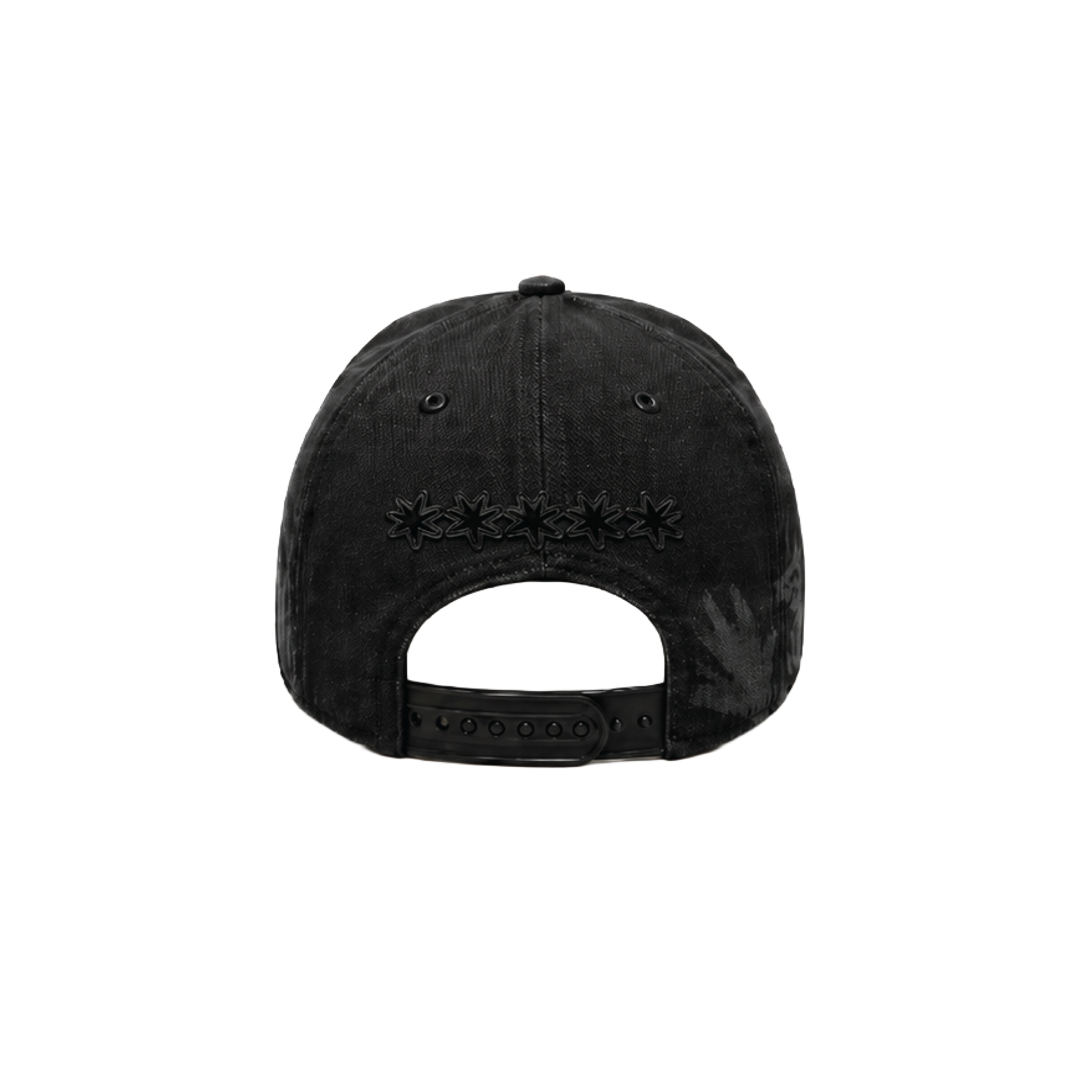 Afrosoul Washed Cotton Leather Applique Pinch Front Cap